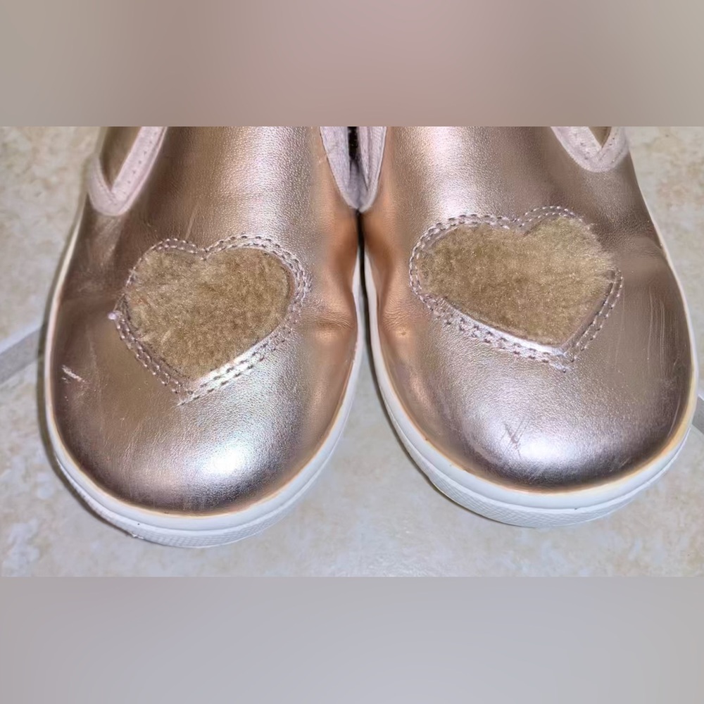 Old Soles Rose Gold slip on tennis shoes girl’s size 31 US 13.5 - Picture 9 of 15